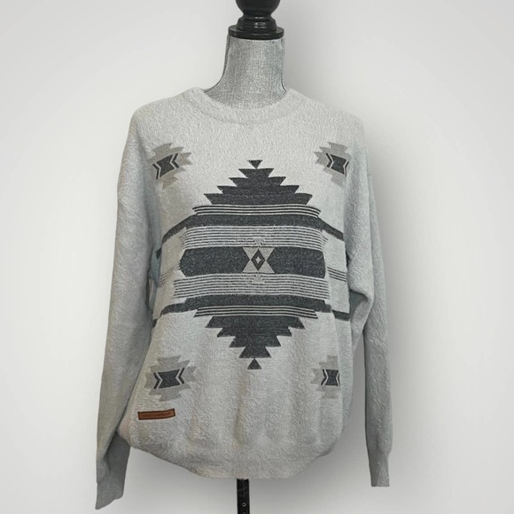 Simply Southern Aztec Soft & Fuzzy Long Sleeve Sweater Large - Picture 2 of 7